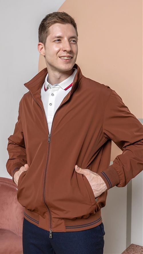 Фото Куртка мужская коричневая