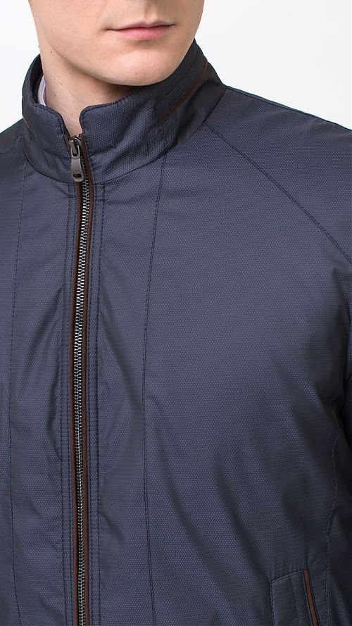 Фото Мужская куртка демисезонная  синяя укороченная