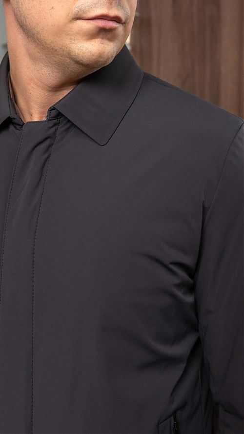 Фото Куртка мужская черная с жилеткой