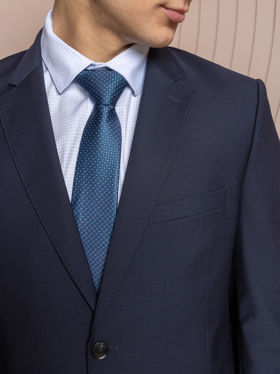 Пиджак мужской т.синий однотон.