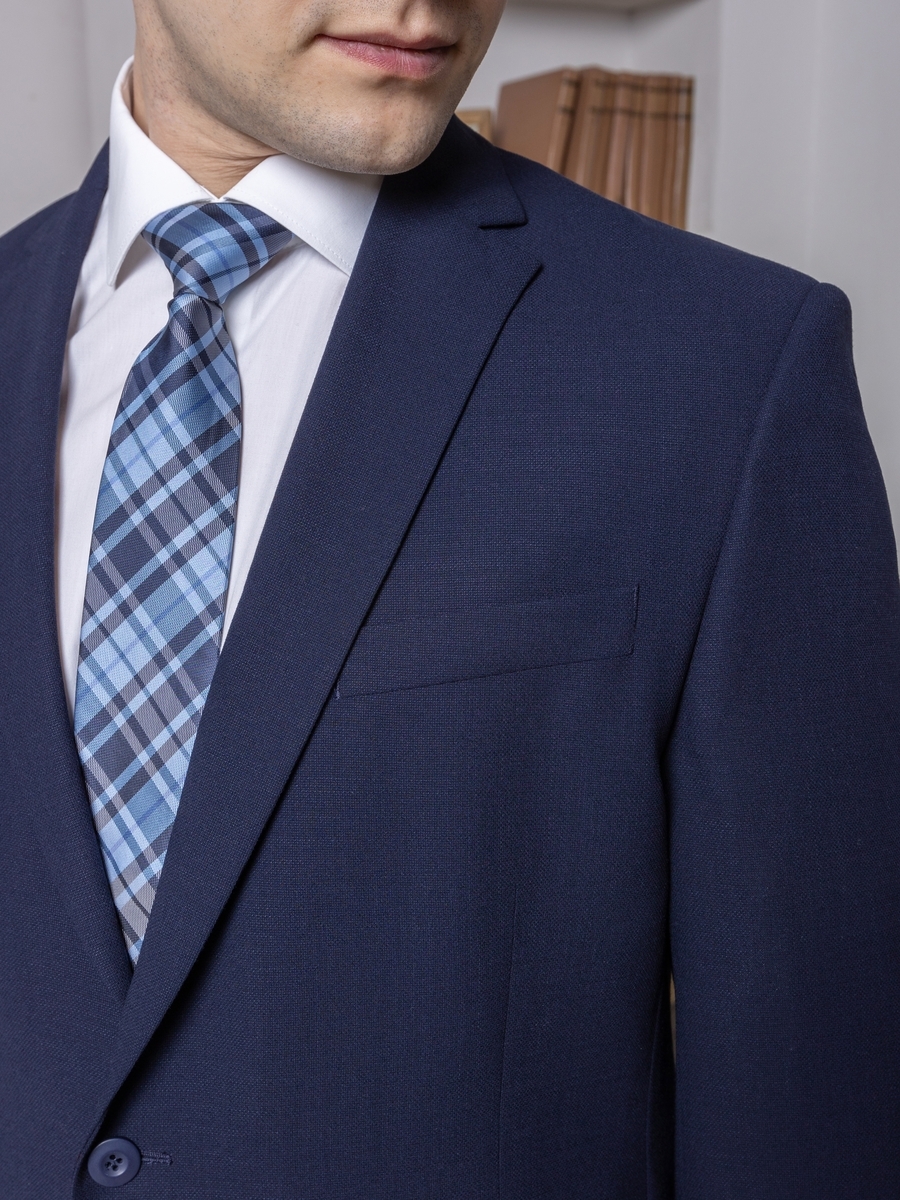 Костюм мужской двойка т.синий с накладными карманами