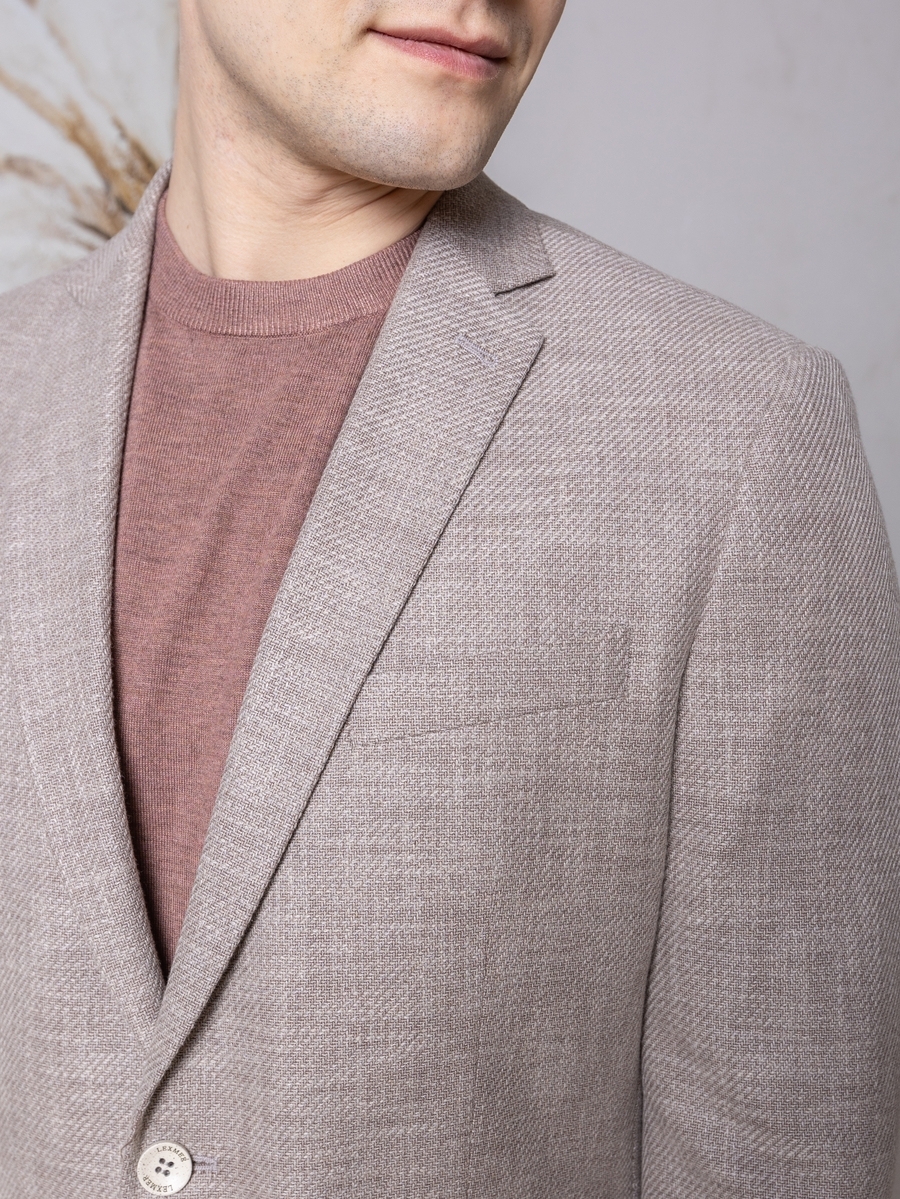 Пиджак мужской бежевый хлопок