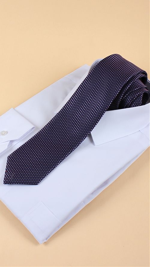 Фото Мужской темно-синий галстук 70мм