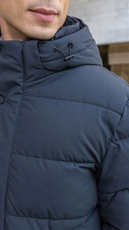 Фото Куртка мужская серая длинная
