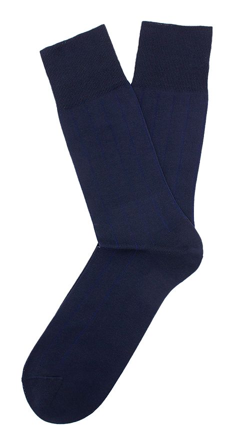 Фото Тонкие темно-синие мужские носки