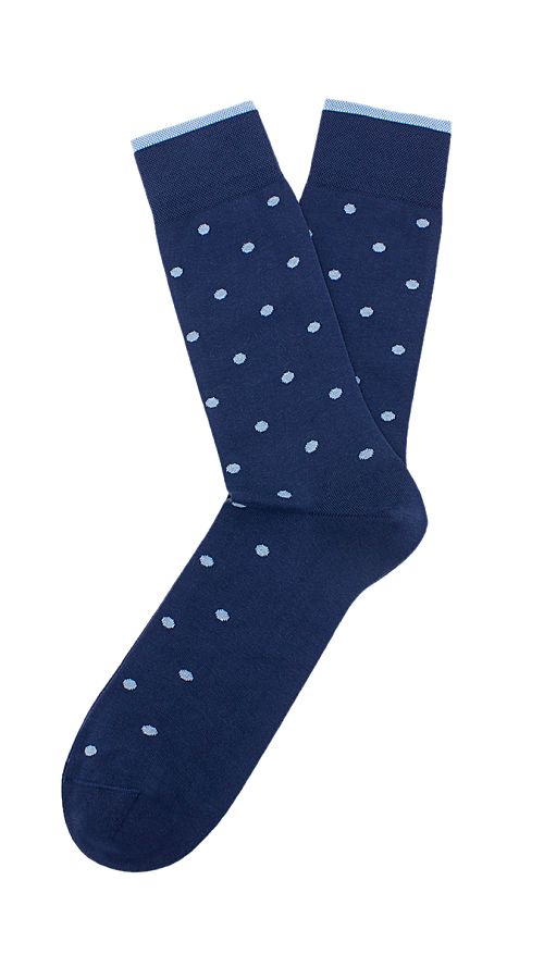 Фото Синие мужские носки в горошек