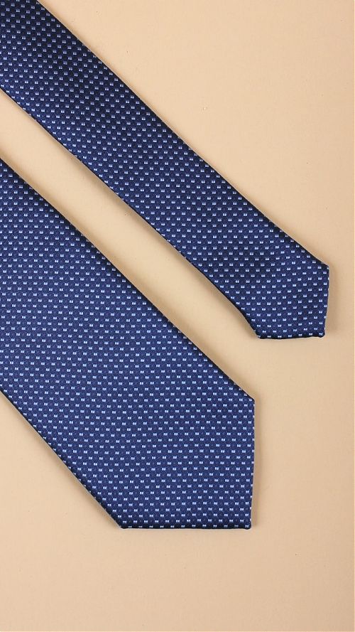 Фото Синий классический мужской галстук 70 мм