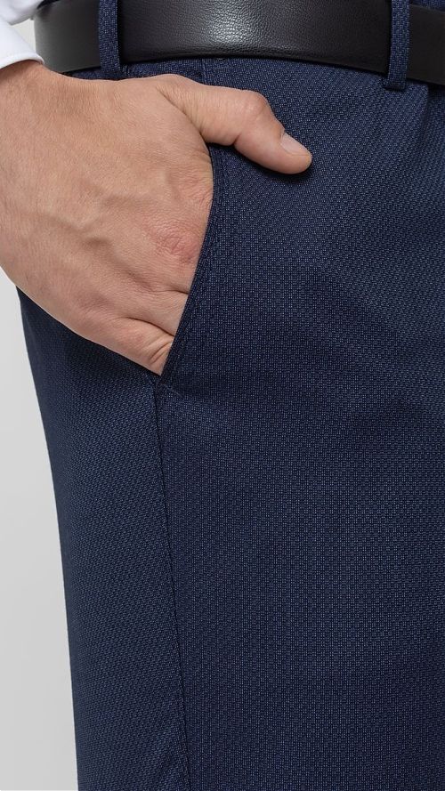 Фото Синие прямые мужские брюки