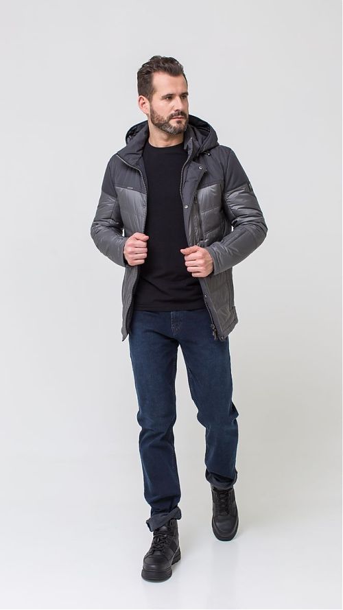 Фото Куртка мужская серый/серый