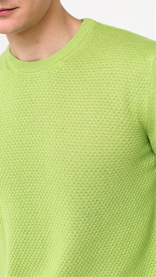 Фото Светло-зеленый мужской джемпер