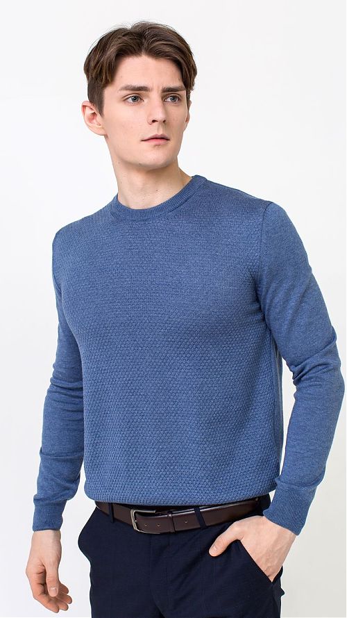 Фото Серо-синий мужской свитер