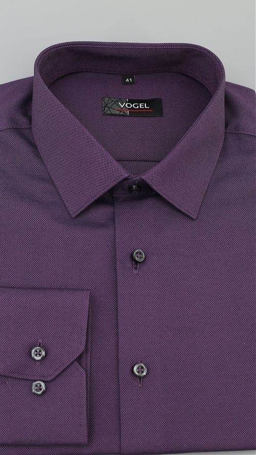 Фото Темно-фиолетовая классическая мужская рубашка