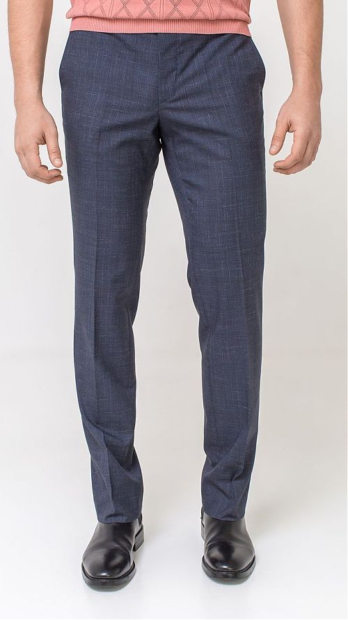 Фото Голубые мужские классические брюки