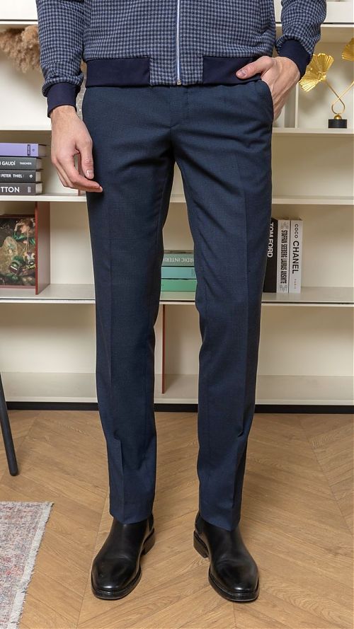 Серо голубые мужские брюки купить в Москве в интернет магазине Эстет -выгодные цены, доставка по всей России