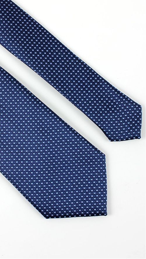 Фото Синий классический мужской галстук 70 мм
