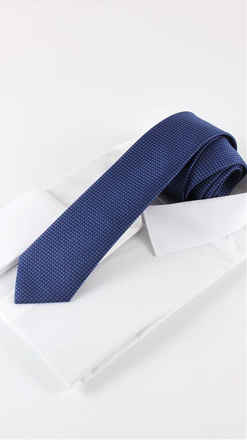 Фото Мужской синий галстук 70 мм