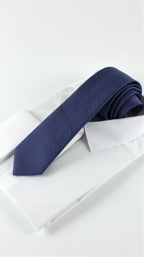 Фото Синий мужской галстук 70 мм
