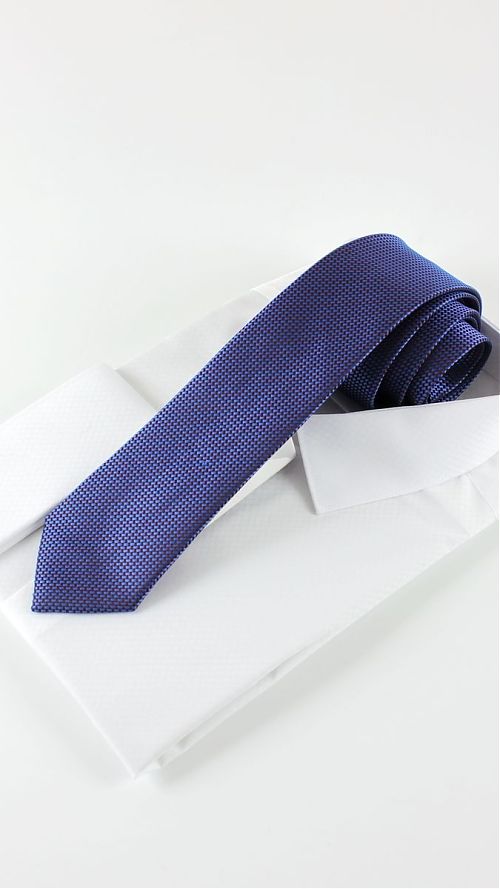 Фото Темно-синий классический мужской галстук 60 мм