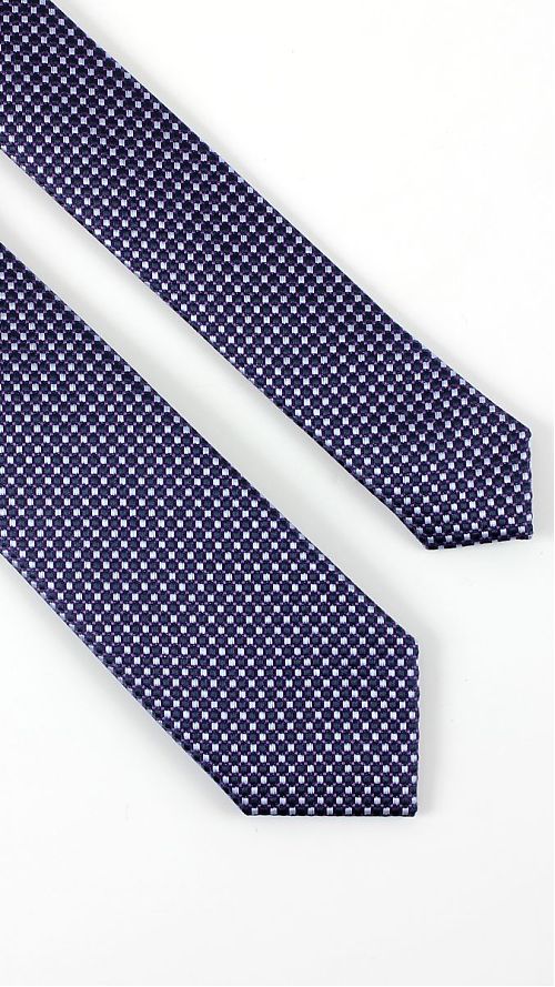 Фото Темно синий мужской галстук 60 мм микрофибра