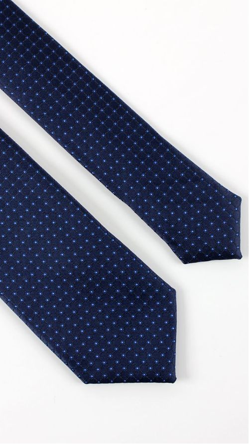 Фото Мужской классический темно-синий галстук 60 мм