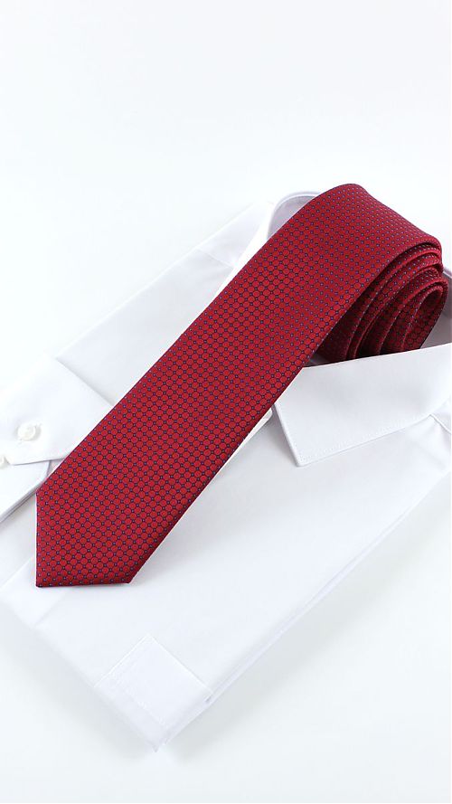 Фото Красный мужской галстук 75 мм
