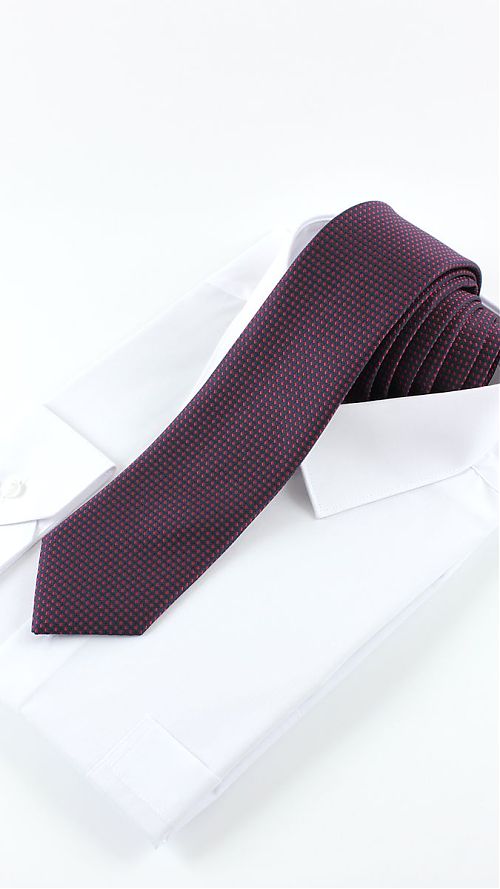 Фото Бордовый мужской галстук 100% микрофибра