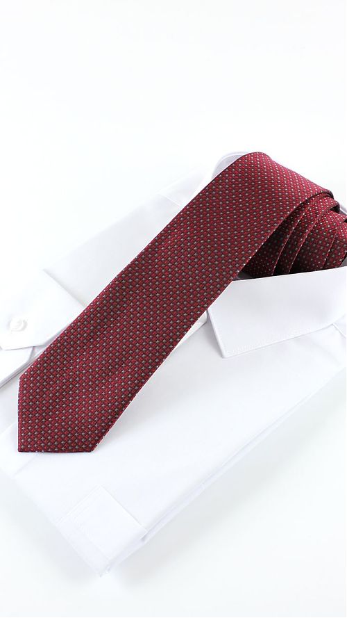 Фото Бордовый мужской галстук 75 мм