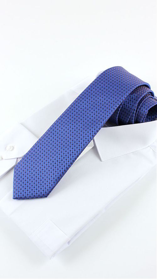 Фото Синий мужской галстук 100% микрофибра