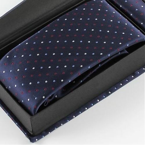 Фото Синий мужской галстук в подарочной упаковке