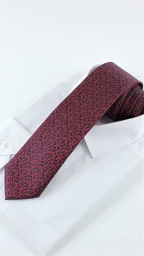 Фото Бордовый мужской галстук 8 см