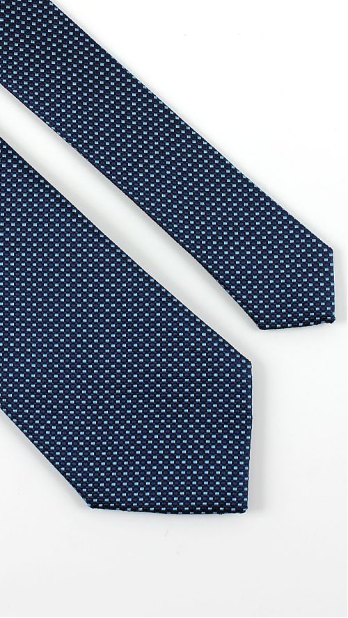 Фото Мужской классический темно-синий галстук 
