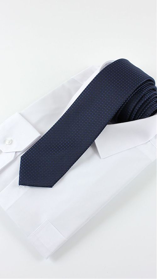 Фото Темно-синий мужской галстук 100% микрофибра