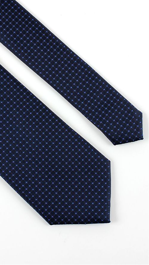 Фото Темно-синий мужской галстук 100% микрофибра