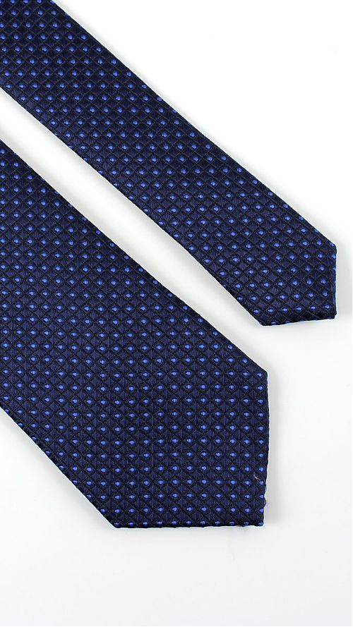 Фото Классичекий темно-синий мужской галстук