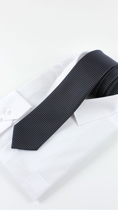 Фото Черный мужской галстук 70 мм с принтом