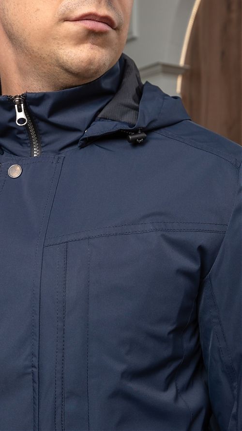 Фото Куртка мужская темно-синяя короткая