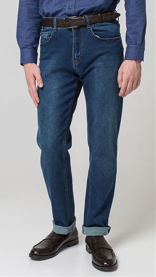 Фото Прямые мужские джинсы