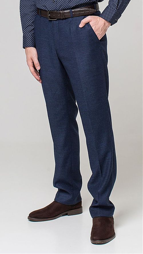 Фото Классические мужские брюки в елочку