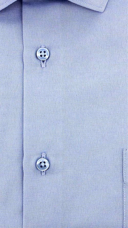 Фото Голубая мужская рубашка Regular Fit с коротким рукавом