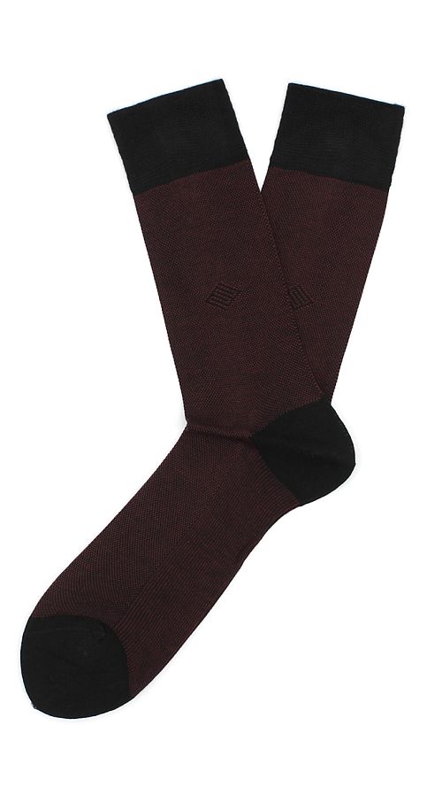 Фото Черно-бордовые мужские носки