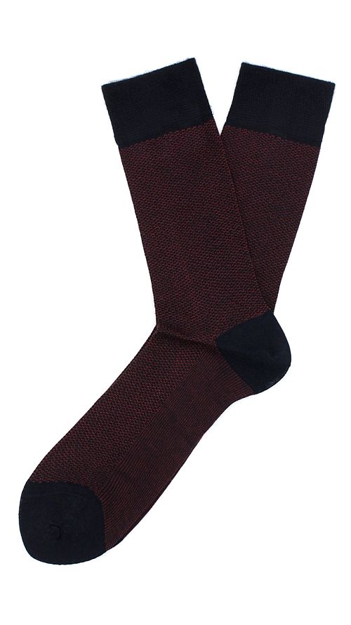 Фото Черные мужские носки с красным