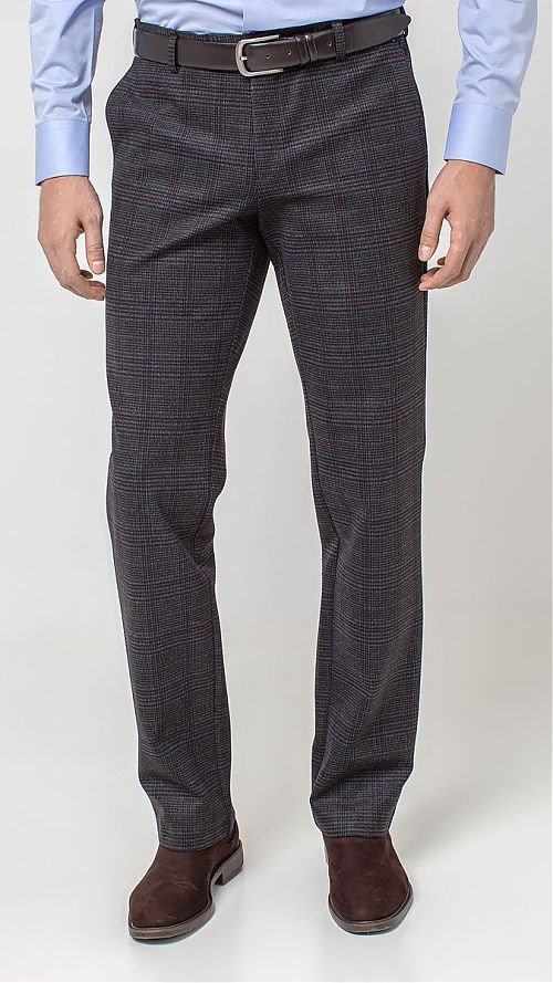 Фото Мужские темно-серые прямые брюки