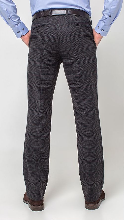 Фото Мужские темно-серые прямые брюки