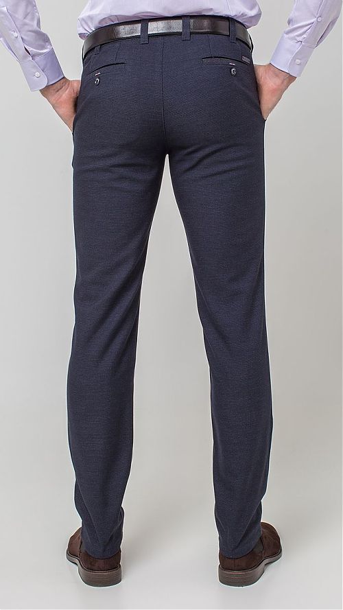 Фото Мужские темно-синие демисезонные брюки
