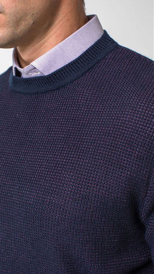 Фото Мужской свитер сине-фиолетовый