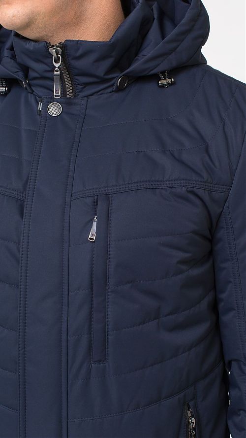 Фото Синяя утепленная мужская куртка 
