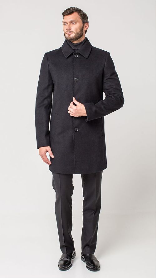 Фото Черное мужское пальто 
