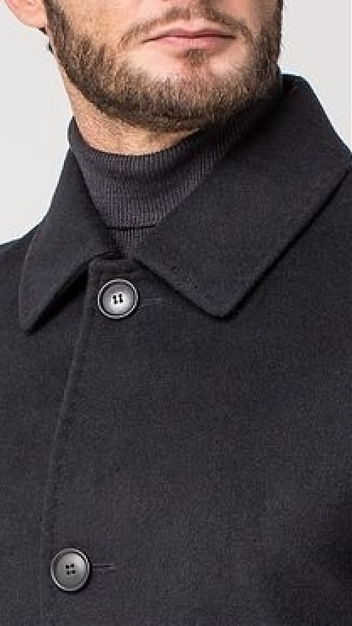 Фото Черное мужское пальто 
