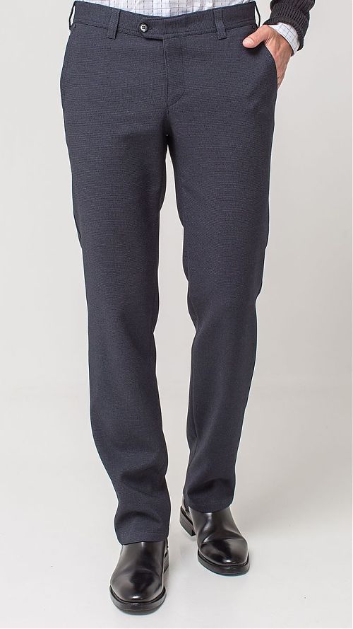 Фото Мужские прямые брюки с мелким рисунком 