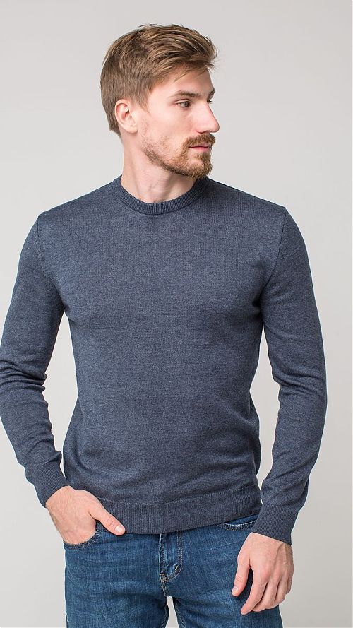 Фото Серый мужской пуловер